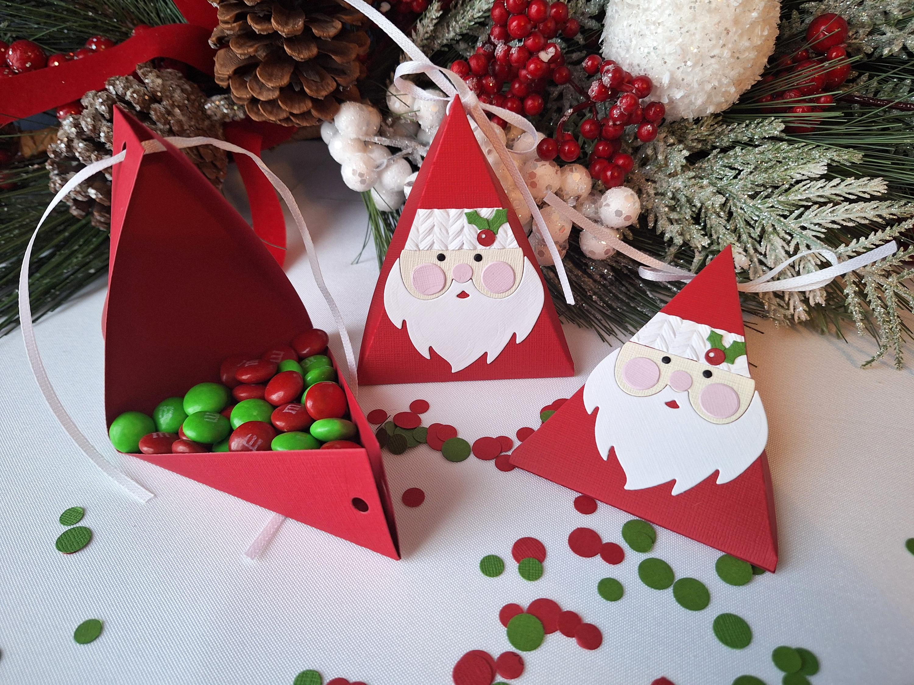 Paper Santa Triangle Santa Triangle Gift Box | Party Favor – Set of 6 - Etsy