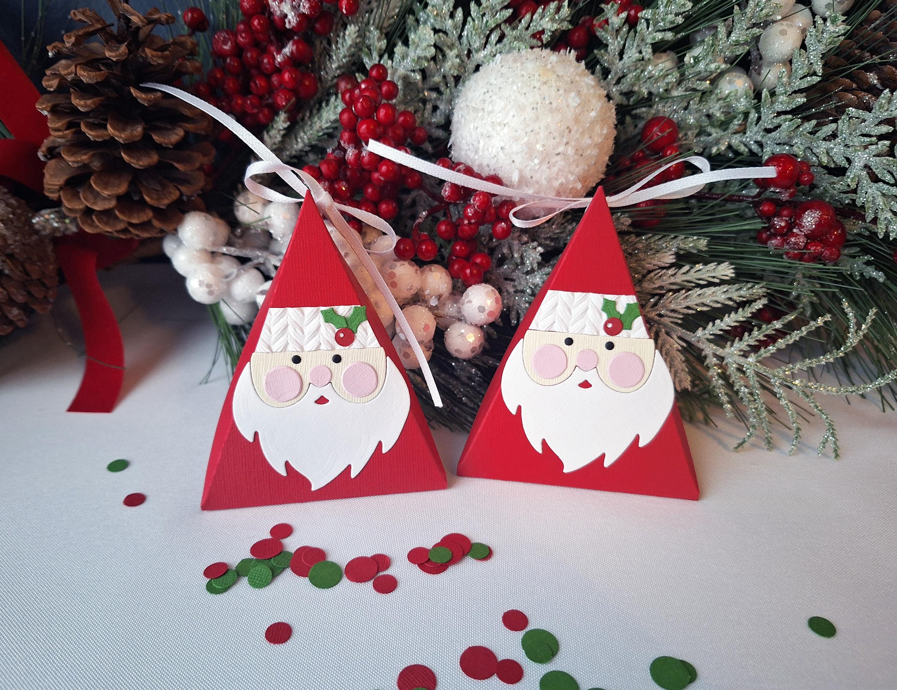 Paper Santa Triangle Santa Triangle Gift Box | Party Favor – Set of 6 - Etsy
