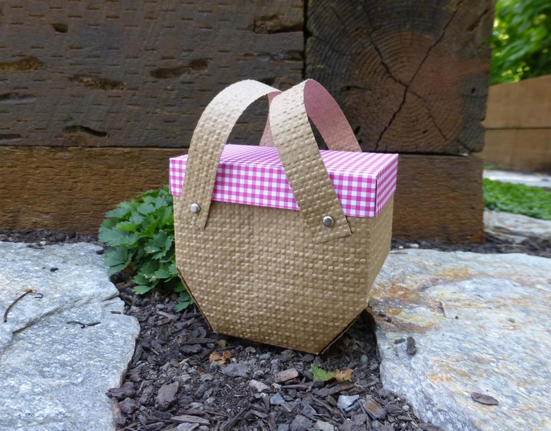 Mini Picnic Basket Party Favor set of 4 Etsy