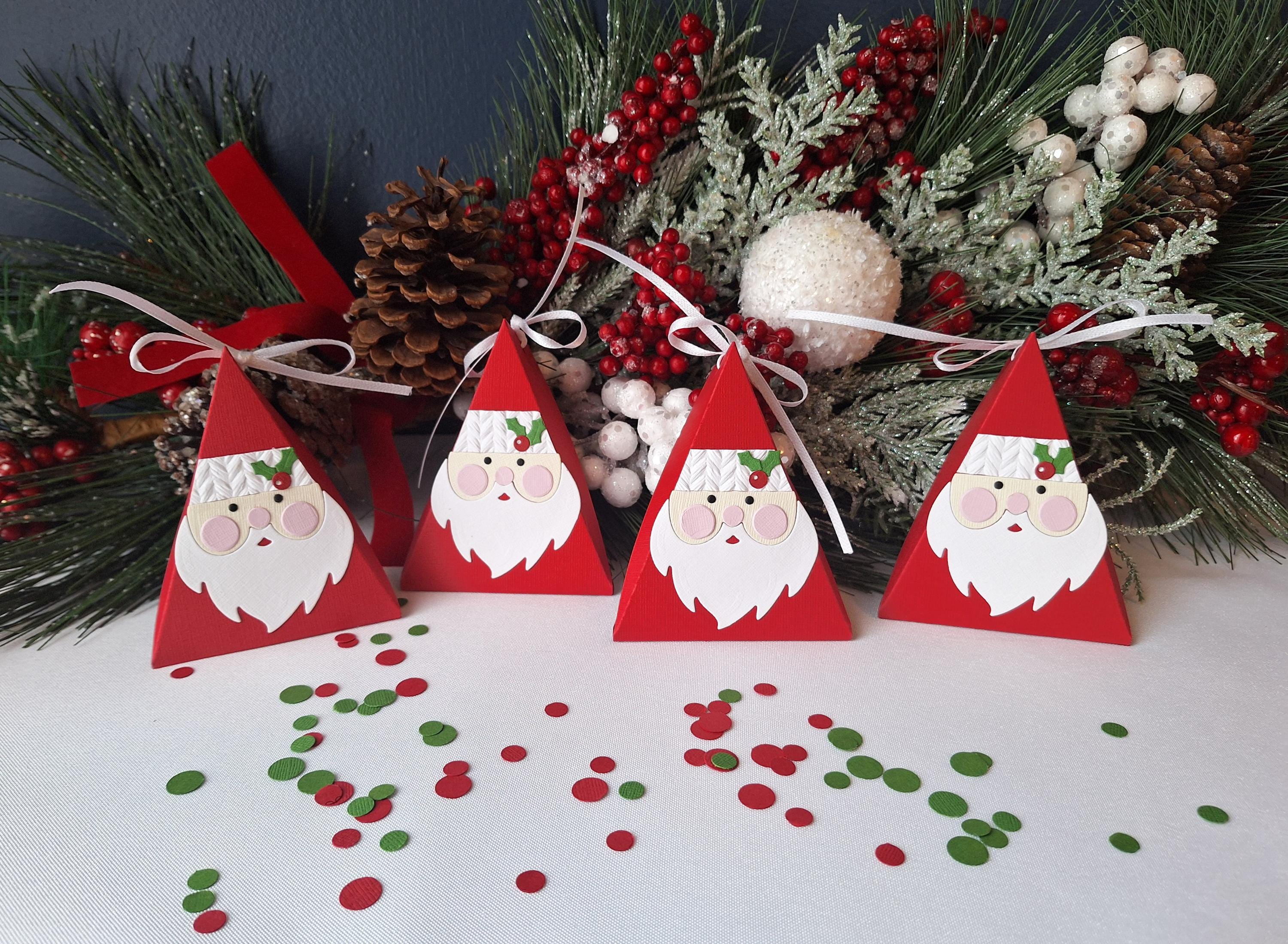 Triangular Santa Santa Triangle Gift Box | Party Favor – Set of 6 - Etsy