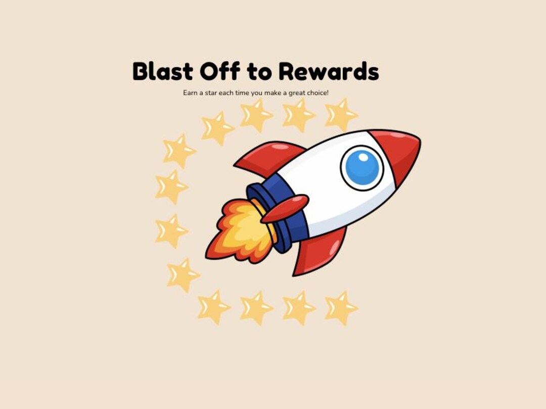 Rewards Stickers Rockets Rocket Behaviour Chart | Kids Reward Token Board (PDF) - Etsy