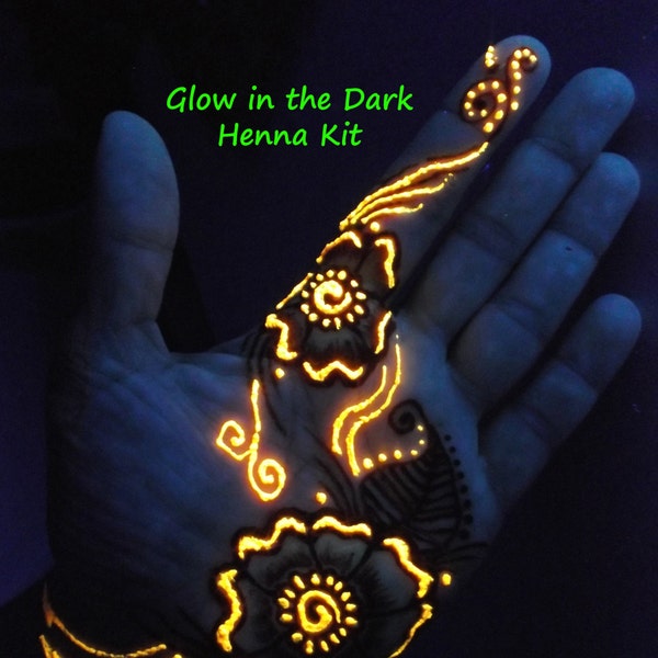 Glow in the Dark Henna Kit | cool gifts | Gifts for teens| mehndi | do it yourself kit |