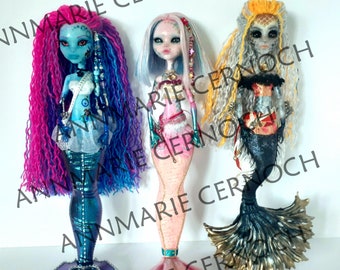 Paperark Uni OOAK Custom Art Doll Repaint Lilith Doll Head Poppy 