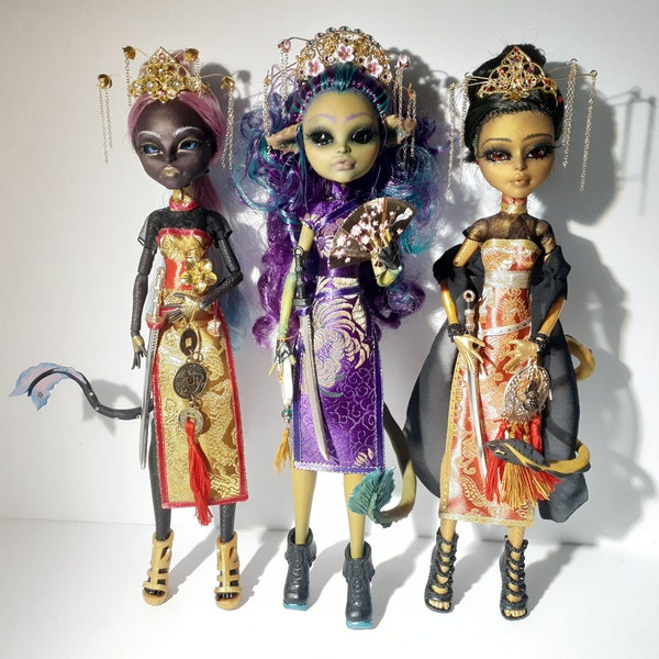 OOAK Lunar New Year Dragons (Monster High)