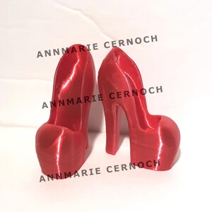 Chaussures de poupée OOAK imprimées en 3D G1 Rouge