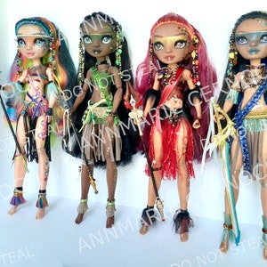 OOAK Elements Warrior Dolls (Rainbow High/DC Hybrids)