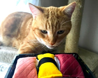 frisco sushi plush cat toy with catnip