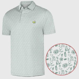 Polo de golf para hombre, camiseta con estampado discreto, atuendo informal transpirable, regalo para golfistas.