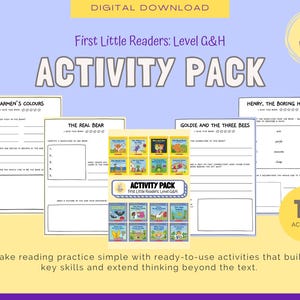 Primeiros Pequenos Leitores: Níveis G e H - Pacote de Atividades - Iniciante, Educação Infantil, Ensino Fundamental, Educação Domiciliar, Desenvolvimento da Alfabetização - (PDF Digital)