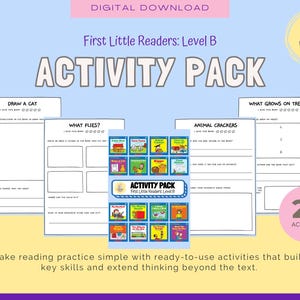 Primeiros Pequenos Leitores: Nível B - Pacote de Atividades - Iniciante, Educação Infantil, Ensino Fundamental, Educação Domiciliar, Desenvolvimento da Alfabetização - (PDF Digital)