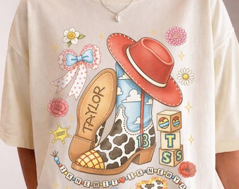 TS Western Cowgirl Costume Outfits, I Knew It I Knew Ya, Tay Story 13 Cloud Shirt, Gift For Music Fan, Retro Cowboy Boots Graphic Tee