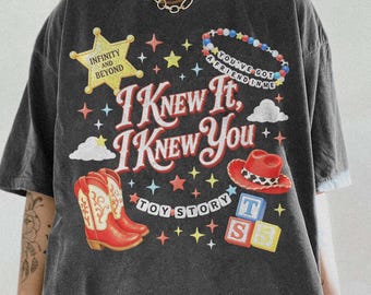 I Knew It I Knew You Shirt, Toy Story 5 Movie Tee, Retro Cowgirl Boots Shirts, Western Coquette Graphic Top, Toy Story Land Family Outfits