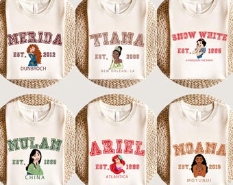 Retro Disney Princess Squad WDW Disneyland Family Vacation Holiday Gift, Disneyland Trip Outfits, Disney Girls Shirt