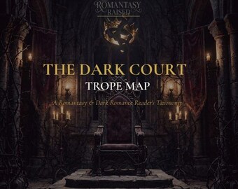 Romantasy Trope Map Printable PDF | Dark Romance Reading Guide | BookTok Trope Chart | Reader Gift
