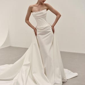 satin dress styles for church Church Dress Terramina 7869-CHM Champagne / 16