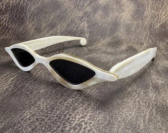 Handmade Natural Horn Cat Eye Sunglasses – Retro Custom Prescription Lenses