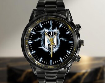 Besiktas logo wristwatch metal,Leather band free box