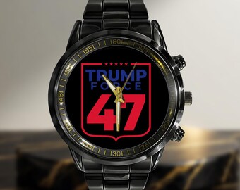 Trump Force 47 Watch Bamboo Wood & Copper Case - Unisex