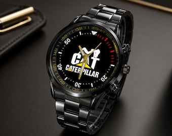 caterpillar sexy Logo wristwatch Metal,Leather band Free box