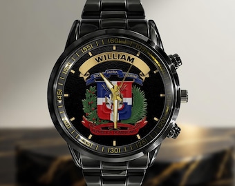 Metal Wrist Watch, Expats Coat Of Arms Hand Watch, Patriot Unisex Watch