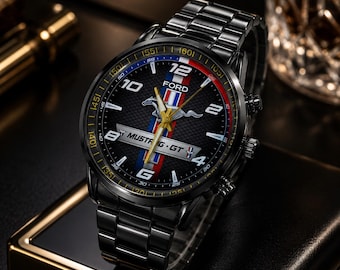 Ford Mustang Stainless Steel Watch - Personalized Keepsake Gift