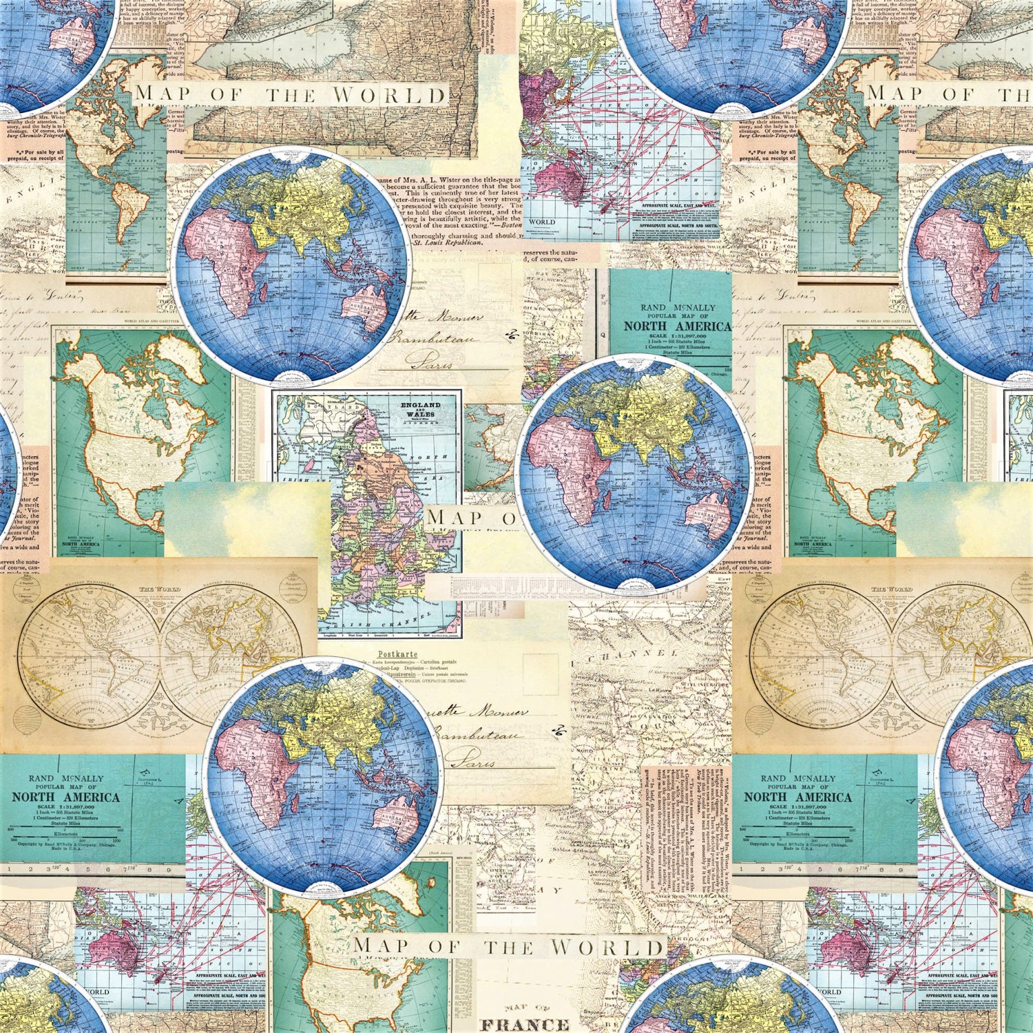 Map Fabric World Map North America Map Quilting Material Etsy