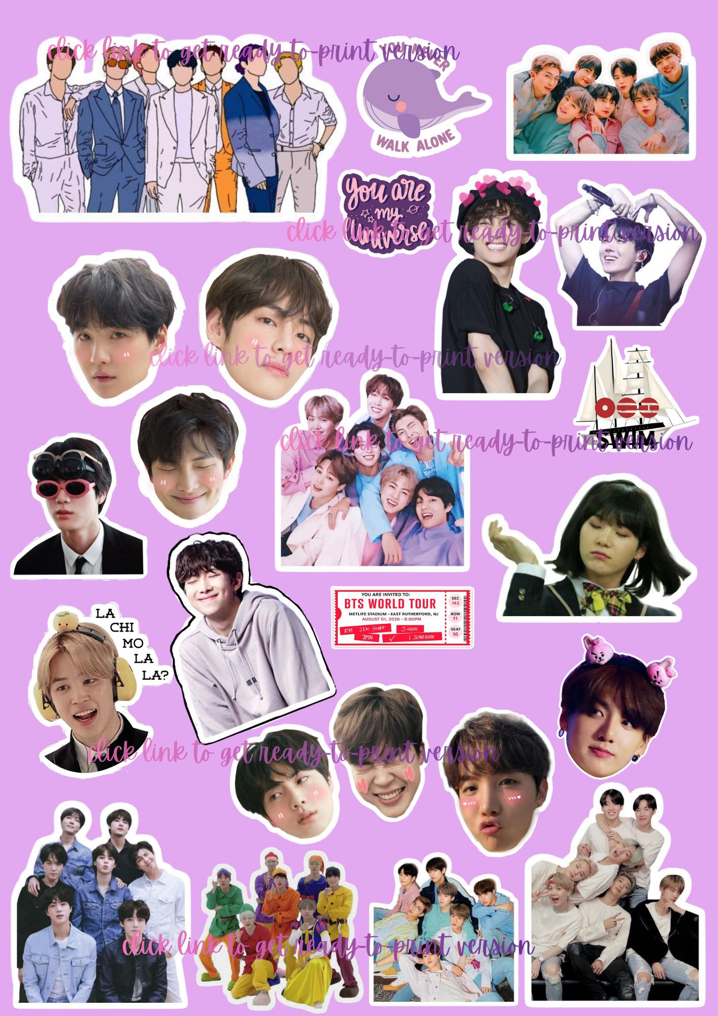 Printable bts stickers - Etsy 日本