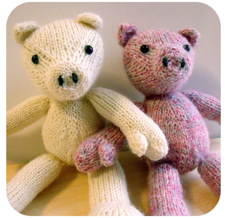 Little Pig Knitting Pattern Knitted Pig Toy Pattern Pig Etsy
