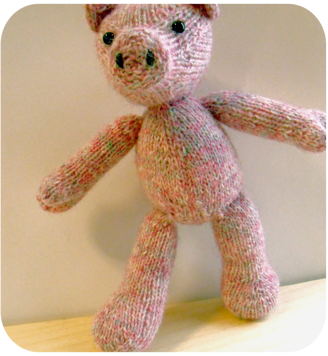 Little Pig Knitting Pattern Knitted Pig Toy Pattern Pig Etsy