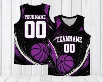 Custom Basketball Jersey, Personalized Team Name and Number Shirt, Unisex Basketball Uniform, Gift for Basketball Player, Sports Jersey