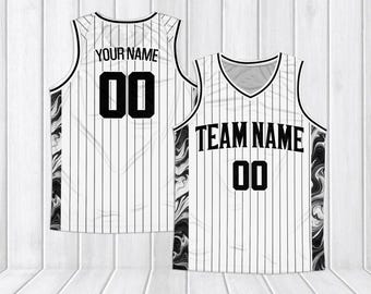 Camisa de basquete personalizada, uniforme de time com nome e número personalizados, regata esportiva listrada, conjunto de basquete rosa, presente para fã de basquete