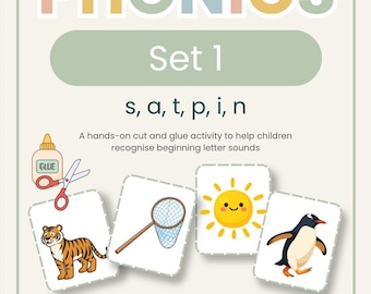 Phonics Set 1 Printables – Cut & Learn Early Reading Activities (Ages 3-5)