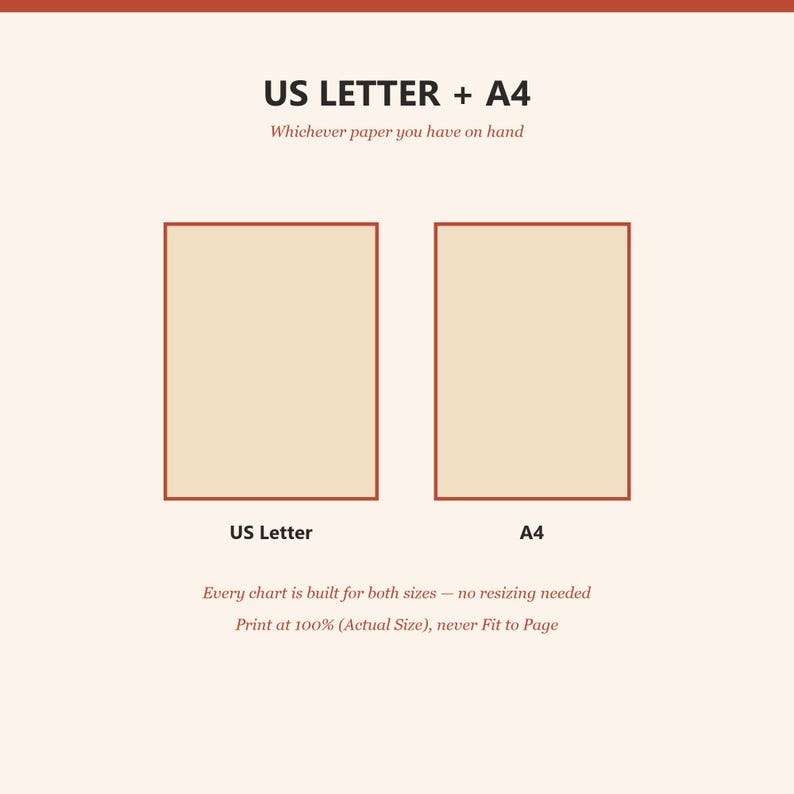 US Letter and A4