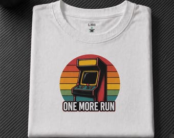 Retro arcadekast-T-shirt | Vintage gaming-T-shirt, One More Run-gamerkleding