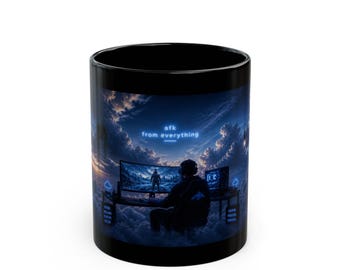 AFK van alles, zwarte mok (11oz, 15oz)