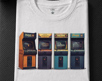 Retro Arcade T-Shirt, Vintage Gaming Tee, Classic Arcade Cabinet Shirt, Gamer Shirt, 80s 90s Arcade Style Tee