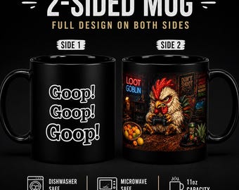 Arc Raiders inspired Scrappy Black Mug (11oz, 15oz)