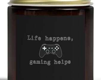 Gamen in het leven helpt Candle | Kokos-abrikozenwas 4oz 9oz