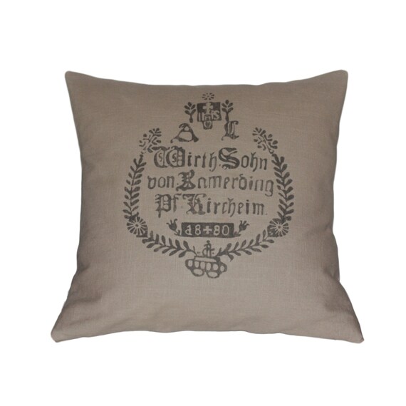 Grain Sack Pillow Vintage Grain Sack Pillow Wirth Sohn Etsy