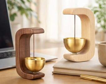 Wooden Wind Chime Doorbell, Hanging Entry Bell, Rustic Home Entrance Decor