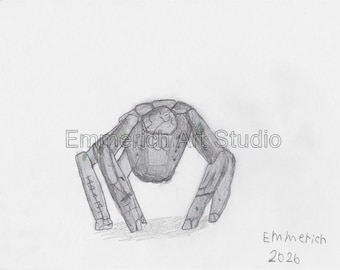 Progetto Ave Maria - Disegno a grafite ispirato a Rocky, formato 5x7 o stampa più grande