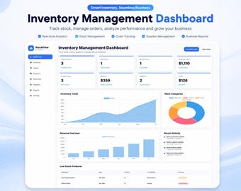 Inventory Management Dashboard Pro | Stock Tracker System | Warehouse Management Dashboard | Inventory Analytics & Reports