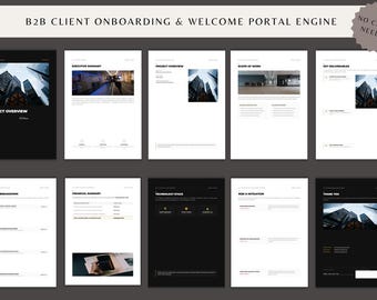 10 Page Executive Report Template | Client Welcome Packet Dashboard | Project Proposal | Business Presentation Digital Builder