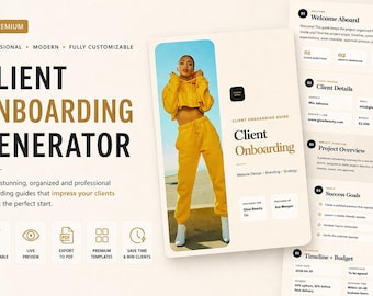 Client Onboarding Template Bundle | Freelance Client Intake Form | Welcome Guide PDF for Agencies | Customer Onboarding Kit