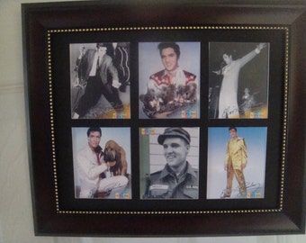 ELVIS PRESLEY - Vintage Trade Cards in frames   (Buy  Unframed  23.99 Dollars  or  Framed  47.99 Dollars)