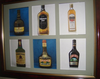 IRELAND - Irish Liquors and Whisky     Buy Unframed for 23.99 (Dollars)  or  Framed for 47.99 (Dollars)