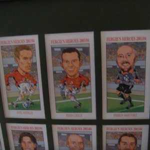 MANCHESTER UNITED FC Unusual pictures Caricatures Buy Unframed 23.99 Dollars or Framed 47.99 Dollars image 5