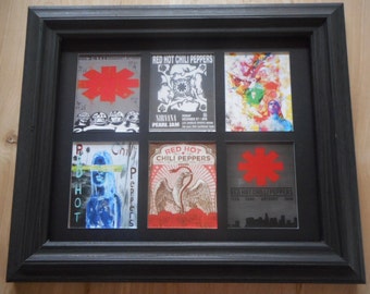 Red Hot Chili Peppers (6 mini Posters in a mat)     FRAMED OR UNFRAMEDBuy  Unframed for 23.99 (Dollars) or Framed for 47.99 (Dollars)