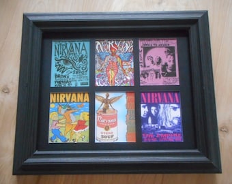 NIRVANA - 6 Posters -  Matted  (UNFRAMED or FRAMED)Buy  Unframed for 23.99 (Dollars) or Framed for 47.99 (Dollars)