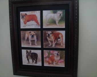 BULLDOGS (unusual drawings in a frame)Buy Unframed for 23.99 (Dollars)  or  Framed for 47.99 (Dollars